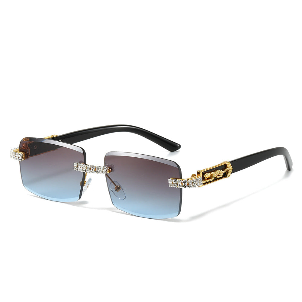 RIMEFANG NOCTURNE – Rhinestone Square Glasses