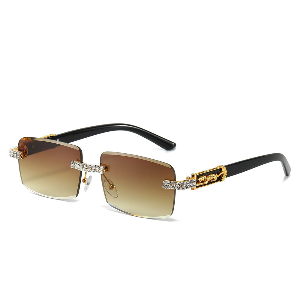 RIMEFANG NOCTURNE – Rhinestone Square Glasses