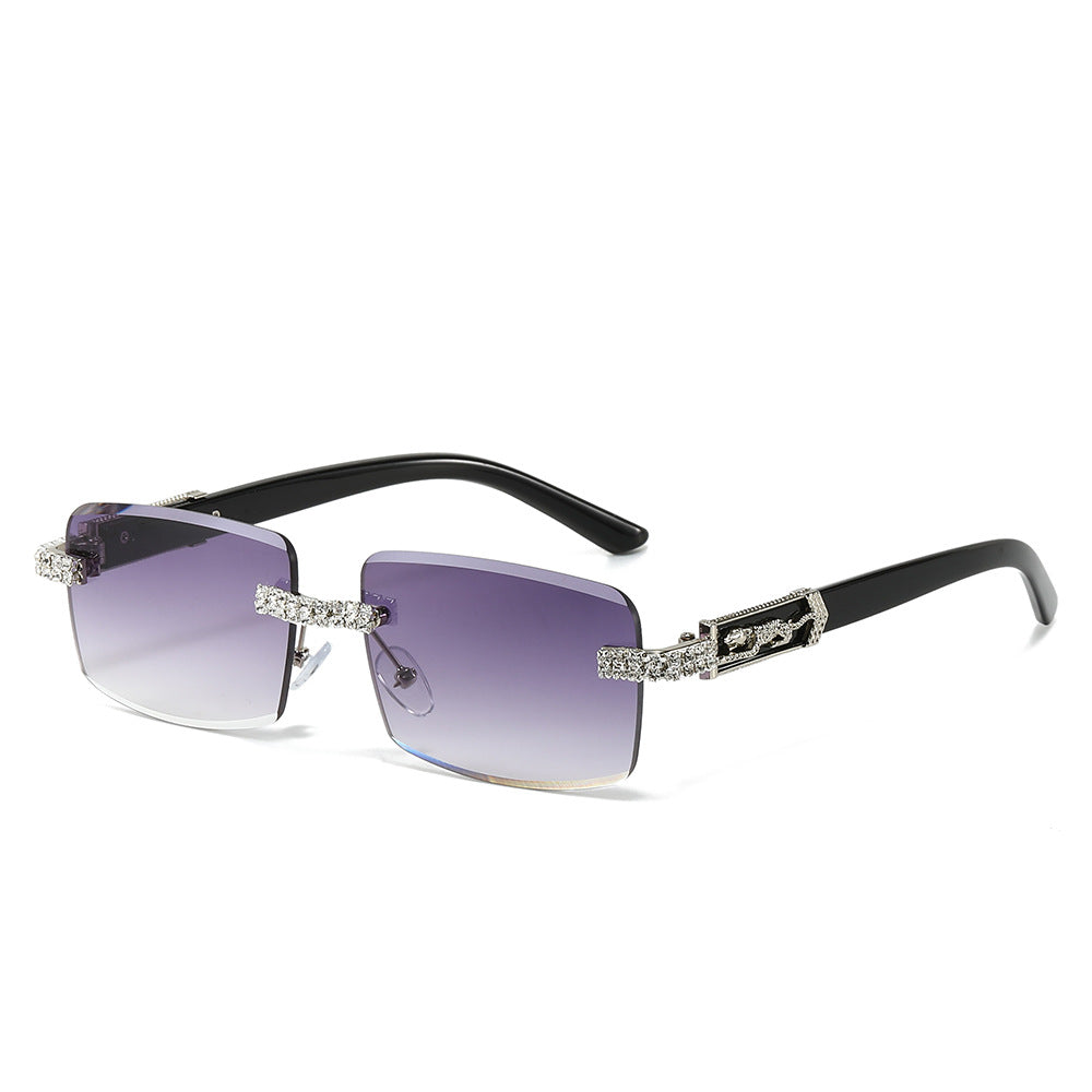 RIMEFANG NOCTURNE – Rhinestone Square Glasses
