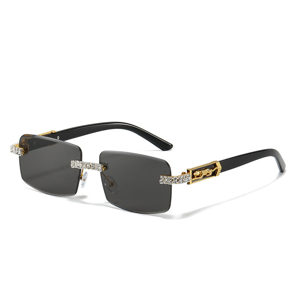 RIMEFANG NOCTURNE – Rhinestone Square Glasses