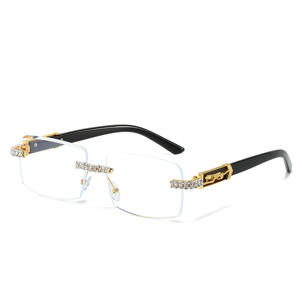 RIMEFANG NOCTURNE – Rhinestone Square Glasses