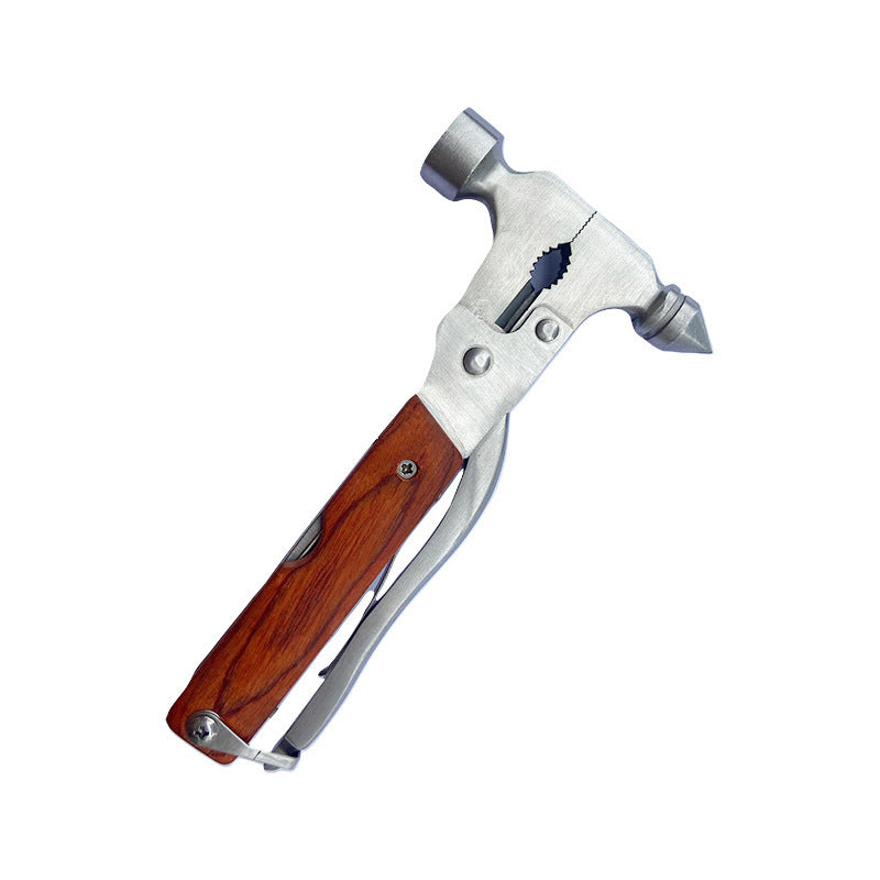 Rimefang Emergency Multi-Tool Hammer - Glass Breaker & Seatbelt Cutter, Folding Camping Axe with Knife, Saw & Bottle Opener